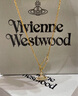 薇薇安西太后Mayfair鉚釘土星項鏈 經(jīng)典款 金色 曬單實(shí)拍圖