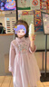 迪士尼小女孩新中式漢服連衣裙2025新款春秋款長袖盤扣裙子女寶甜美網(wǎng)紗 圖片色 110cm 曬單實拍圖