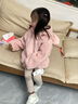 笛莎（DEESHA）童裝女童2024冬季新款女寶寶可愛糖果色三防中長款加厚連帽羽絨服 暖黃色 120 曬單實(shí)拍圖
