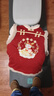 萌乎乾龍男童漢服加厚冬裝女童新年裝唐裝過(guò)年 紅拼卡其單上衣 140  曬單實(shí)拍圖