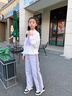 NICKYBABY2025春秋新款兒童運(yùn)動服秋裝女童秋冬時(shí)髦洋氣套裝衛(wèi)衣冬季女大童 4882白色+16187紫色【春秋款】 120 曬單實(shí)拍圖