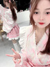 唐努烏洛麗塔萌喵Lolita洋裝可愛(ài)和風(fēng)女仆連衣裙 粉色【上衣+半身裙+圍裙】 M 曬單實(shí)拍圖