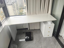 梵爾丹頓法式奶油風(fēng)臺式電腦桌家用白色巖板書(shū)桌辦公寫(xiě)字桌臥室學(xué)生學(xué)習桌 米白腳+米白柜+純白啞光面 150*60*75單桌【帶桌面排插+穿線(xiàn)孔+主機位】 曬單實(shí)拍圖