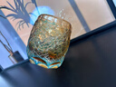 VIANASA'S江戶切子七星連珠藍雛菊個性威士忌洋酒杯手工套色水晶杯 琥珀綠七星連珠(禮盒裝) 280ml 1只 曬單實拍圖