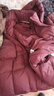 賽斯特女裝24新款冬季羽絨外套 中長(cháng)款白鴨絨可拆卸帽休閑羽絨服 R093 磚紅色 165/88A AL 曬單實(shí)拍圖