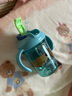 NUBY（努比）學(xué)飲杯嬰兒寶寶水杯兒童吸管杯防嗆直飲兩用杯重力球4個月以上 海貍藍 240ml 曬單實拍圖
