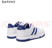 達(dá)芙妮（DAPHNE）小白鞋女春秋2024新品女鞋春季鞋子女運(yùn)動休閑鞋板鞋QJ1 藍(lán)色 37 曬單實拍圖