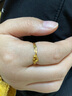 中國(guó)黃金（CHINA GOLD）愛(ài)心黃金戒指女足金結(jié)求婚戒子七夕情人節(jié)禮物送女友老婆生日實(shí)用 【京速達(dá)】足金交織愛(ài)心戒指 曬單實(shí)拍圖
