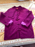 兆君2024秋冬中式國風(fēng)純羊絨開(kāi)衫外套女裝立領(lǐng)盤(pán)扣加厚針織上衣 紫紅色 L 曬單實(shí)拍圖