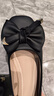 大東秘語(yǔ)真軟皮單鞋女2025新款豆豆鞋軟底中跟淺口蝴蝶結小皮鞋時(shí)尚媽媽鞋 黑色 36 曬單實(shí)拍圖