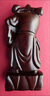 鐘馗鎮邪圖擺件桃木花梨木雕像雕像實(shí)木質(zhì)家居客廳店鋪裝飾品工藝 黑l檀木【鐘馗】 整木精雕鐘馗高14cm 曬單實(shí)拍圖