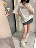 Jret復(fù)古港風(fēng)chic短袖女t恤韓版夏季寬松小眾半袖體恤情侶裝上衣 白色  L 建議100-115斤 曬單實(shí)拍圖