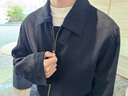 By Creations【25春夏新品】柏品亞麻翻領(lǐng)行政夾克外套男士商務(wù)休閑防風(fēng)夾克衫 藏青色 L 曬單實(shí)拍圖