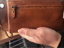 ANDSEEYOU品牌 手工真皮男士手包 復古手抓包 牛皮皮夾 長(cháng)款錢(qián)包 日韓卡包 大容量拉鏈手機包 深棕色 曬單實(shí)拍圖