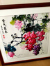 派旦仙夢(mèng)紫氣東來(lái)葡萄餐廳裝飾畫(huà)新中式水果國(guó)畫(huà)實(shí)木玄關(guān)飯廳掛畫(huà)書(shū)房壁畫(huà) C-紫氣東來(lái) 60*60cm【油畫(huà)布+有機(jī)玻璃】 雅致紅木實(shí)木框 曬單實(shí)拍圖