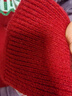 歐莎（OSA）圣誕氛圍感針織開(kāi)衫2025年冬季新款女小眾設計感節日外套 紅色 S 曬單實(shí)拍圖
