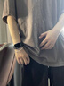 奧斯坦汀足銀S999手鐲男潮流開口可調(diào)節(jié)手環(huán)素圈實用情人節(jié)禮物送男女生友 與你同行銀手鐲 單只（開口可調(diào)款） 曬單實拍圖