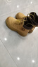 駱駝（CAMEL）大黃靴女休閑厚底短靴經(jīng)典工裝馬丁靴 L24W013663R 黃色(絨里) 37 曬單實拍圖