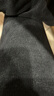 森馬（Semir）休閑褲男加絨冬季發(fā)熱抑菌寬松直筒褲松緊腰情侶 黑色90001 185/88A/XXL 曬單實(shí)拍圖