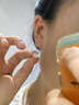 曼迪諾（MATINOO）女神四六爪培育鉆石耳釘鉑金人造人工鉆石耳釘送女友生日節(jié)日禮物 單只1克拉銀D/VS[ZSTC] 曬單實拍圖