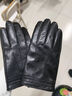 皮爾卡丹真皮手套男士【純山羊皮】冬季加絨保暖戶(hù)外防風(fēng)可觸屏手套 曬單實(shí)拍圖