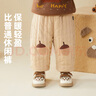 嘟嘟家女童加厚褲子冬季男童休閑褲厚冬裝寶寶長(cháng)褲保暖冬兒童童裝嬰兒 淺卡其 120 曬單實(shí)拍圖