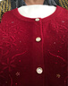 恒源祥中老年女裝秋冬100%純羊毛衫開(kāi)衫品牌媽媽洋氣針織外套圓領(lǐng)羊毛衫 酒紅色 XL 110 - 125斤 曬單實(shí)拍圖