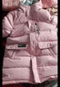 暇步士（Hush Puppies）童裝兒童羽絨服男童女童冬季新款男女大童保暖連帽三防羽絨服 淺粉 170 曬單實拍圖