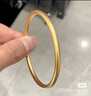 T&U越南沙金手鐲女古法黃金鐲子6mm仿真南非錫金實(shí)心999久不掉色素圈 5mm傳承手鐲內(nèi)徑58毫米 曬單實(shí)拍圖