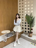 卓詩尼厚底小白鞋女2025秋季新款學(xué)院風(fēng)小個子休閑女鞋百搭增高透氣板鞋 米/紫 37 曬單實(shí)拍圖