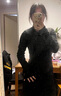 均垚包臀裙黑色連衣裙女裙子2025新款秋季女裝小個子穿搭禮服純欲性感辣妹修身包臀打底連衣裙【黑色】XL 【建議110-120斤】 曬單實拍圖