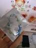 芯奢本命年蛇年手鏈女冰透小星星成品編織手繩甜美花朵蝴蝶七夕禮物 奶藍(lán)色 曬單實(shí)拍圖