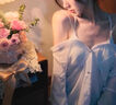 浪莎（LangSha）老公喜歡大碼睡衣女夏款情調(diào)高級(jí)感男友風(fēng)襯衫情侶透明薄款家居服 白色[含T褲] 均碼 [建議80-130斤]保密發(fā)貨 速發(fā) 曬單實(shí)拍圖