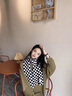 CRANTA KOMEIA圍巾冬季女2025新款棋盤格子韓系毛線針織圍脖生日七夕情人節(jié)禮物 黑白 高級(jí)感輕奢ck風(fēng)送女朋友老婆實(shí)用 曬單實(shí)拍圖