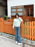 ELAND衣戀衛(wèi)衣女純色運(yùn)動風(fēng)可立領(lǐng)棉感舒適長袖上衣2025夏季新款 淺綠色(41)L/Green M /165 曬單實(shí)拍圖
