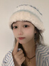 辛瓦伊·克洛斯日系毛絨漁夫帽子女2025秋冬季彩色大頭圍毛絨帽 白色【輕奢小眾高級(jí)感送閨蜜】 曬單實(shí)拍圖