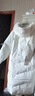 LEDE羽絨服女中長(cháng)款2025新款寬松冬季輕薄新國標羽絨女外套 泡泡袖米白色 S 建議85-130斤 曬單實(shí)拍圖