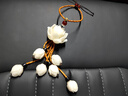 卡麗蒂（KALIDI）汽車(chē)掛件菩提蓮花車(chē)內飾品高檔車(chē)載小車(chē)裝飾用品平安香水吊墜男女 精雕菩提蓮花掛件-平安如意-車(chē)掛 曬單實(shí)拍圖