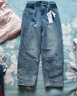 森馬（Semir）森柔牛仔|商場同款牛仔褲女抓毛長褲2024冬寬松錐形103724124007 曬單實拍圖