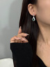 HKHL 925銀培育祖母綠耳環(huán)女士水滴耳釘氣質(zhì)輕奢七夕情人節禮物送女友 祖母綠水滴耳環(huán)一對+輕奢禮盒 曬單實(shí)拍圖
