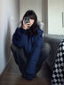 詩(shī)丹蕊工裝羽棉襖絨服女棉服2024新款冬大毛領(lǐng)加厚面包服韓系派克服外套 深灰色 均碼【可備注碼數】 曬單實(shí)拍圖
