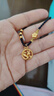 中國黃金（CHINA GOLD）黃金項(xiàng)鏈女款足金生肖蛇盤兔吊墜蛇年本命年禮物圣誕節(jié)送女友老婆 金蛇盤兔項(xiàng)鏈【黑繩】 曬單實(shí)拍圖