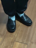 回力媽媽鞋春夏季新款中老年人一腳蹬舒適軟底平底孕婦單鞋軟皮皮鞋女 黑色 38 曬單實(shí)拍圖