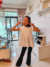 優(yōu)優(yōu)1點(diǎn)（Yoyo one）女童套裝2025夏季新款洋氣時(shí)尚12歲女孩夏款兒童衣服大童時(shí)髦夏裝 9992白色9669黑色【套裝/無(wú)包】 120 120cm 曬單實(shí)拍圖