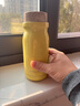 樂(lè )扣樂(lè )扣樂(lè )扣保溫杯女士便攜小巧水杯學(xué)生茶杯316不銹鋼可愛(ài)牛奶杯帶茶隔 黃色 300ml 300ml 曬單實(shí)拍圖