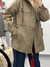 AEMAPE高端大牌短款風(fēng)衣外套女士2025春秋季新款女裝颯爽減齡小個(gè)子上衣 卡其色 L 適合121-135斤 曬單實(shí)拍圖