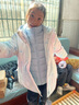 巴拉巴拉童裝女童羽絨服冬裝外套連帽兩件套 藍紫色調(diào)00387-白鴨絨 140cm 充絨量51g 曬單實拍圖