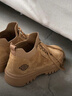 Dickies馬丁靴男靴2025秋冬鞋子男潮流百搭靴子男加絨低幫工裝靴增高男鞋 淺棕 45 【偏大一碼，適合運動(dòng)鞋46】 曬單實(shí)拍圖