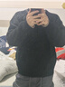 馬登復(fù)古豎條紋毛衣男春季加厚圓領(lǐng)套頭插肩打底針織衫 黑棕色 L 曬單實拍圖