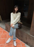 NINE WEST玖熙平底德訓(xùn)鞋女2025新款小白鞋運(yùn)動(dòng)休閑鞋真皮阿甘鞋圓頭軟底 米白/銀 37 曬單實(shí)拍圖